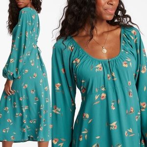 Billabong Black Floral Midi Dress